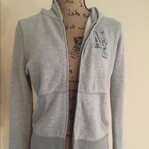 Women’s Zip Front Hoodie Jacket Spellout Sz Small